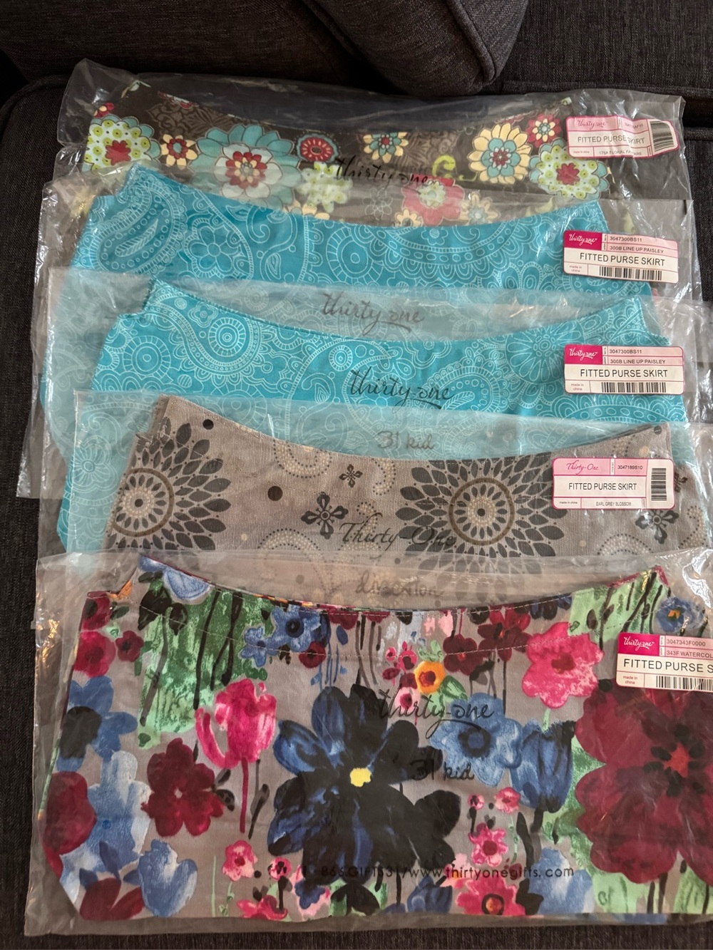 Thirty-One Skirt Bag Skirt Bundle of 5